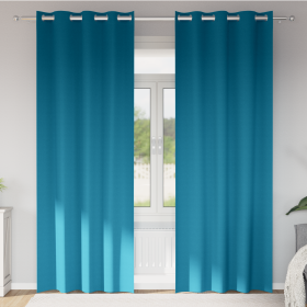 Cortinas con cortinas 2 pcs Tuquesa 260 x 140 cm Poliéster