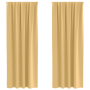 Cortinas con cortinas 2 pcs Beige 225 x 140 cm Poliéster