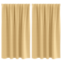 Cortinas con cortinas 2 pcs Beige 140 x 140 cm Poliéster
