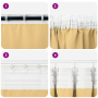 Cortinas con cortinas 2 pcs Beige 225 x 140 cm Poliéster