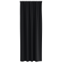 Cortinas con cortinas 2 pcs Negro 245 x 140 cm Poliéster