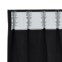 Cortinas con cortinas 2 pcs Negro 245 x 140 cm Poliéster