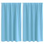 Cortinas con cortinas 2 pcs Azul claro 140 x 140 cm Poliéster