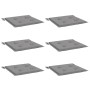 Cojines de silla de jardín 6 uds tela Oxford gris 40x40x4 cm