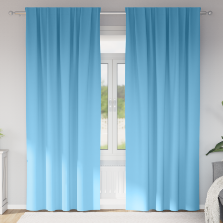 Cortinas con cortinas 2 pcs Azul claro 245 x 140 cm Poliéster