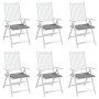 Cojines de silla de jardín 6 uds tela Oxford gris 40x40x4 cm