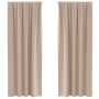 Cortinas con cortinas 2 pcs Taupé 225 x 140 cm Poliéster