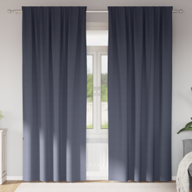 Cortinas con cortinas 2 pcs Antracita 260 x 140 cm Poliéster