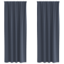 Cortinas con cortinas 2 pcs Antracita 260 x 140 cm Poliéster