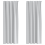 Cortinas con cortinas 2 pcs Gris pálido 245 x 140 cm Poliéster