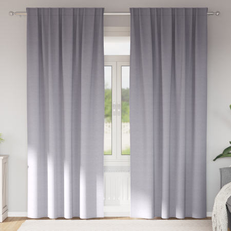 Cortinas 2 pcs Gris metálico 260 x 140 cm Poliéster