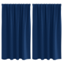 Cortinas con cortinas 2 pcs Azul oscuro 140 x 140 cm Poliéster