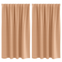 Cortinas con cortinas 2 pcs Marrón claro 140 x 140 cm Poliéster
