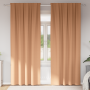 Cortinas con cortinas 2 pcs Marrón claro 260 x 140 cm Poliéster