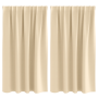 Cortinas con cortinas 2 pcs Crema 140 x 140 cm Poliéster