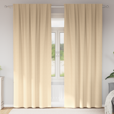 Cortinas con cortinas 2 pcs Crema 225 x 140 cm Poliéster