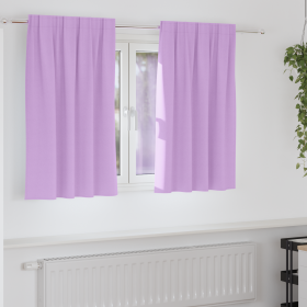 Cortinas con cortinas 2 pcs Morado 140 x 140 cm Poliéster