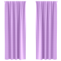 Cortinas con cortinas 2 pcs Morado 260 x 140 cm Poliéster