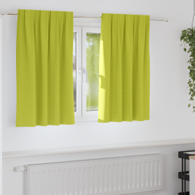 Cortinas 2 pcs Verde manzana 140 x 140 cm Poliéster