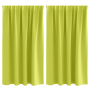Cortinas 2 pcs Verde manzana 140 x 140 cm Poliéster