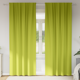 Cortinas 2 pcs Verde manzana 225 x 140 cm Poliéster