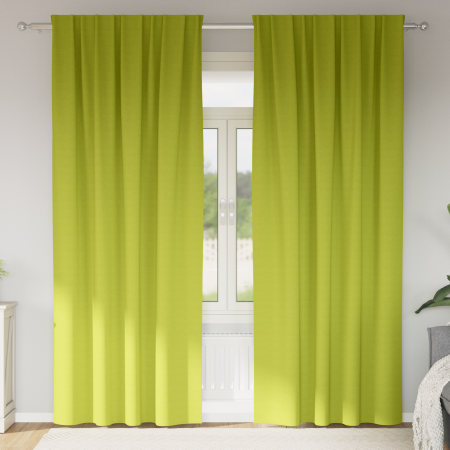 Cortinas 2 pcs Verde manzana 225 x 140 cm Poliéster
