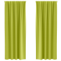 Cortinas 2 pcs Verde manzana 225 x 140 cm Poliéster