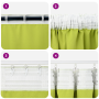 Cortinas 2 pcs Verde manzana 225 x 140 cm Poliéster