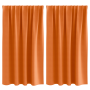 Cortinas 2 pcs Naranja brillante 140 x 140 cm Poliéster
