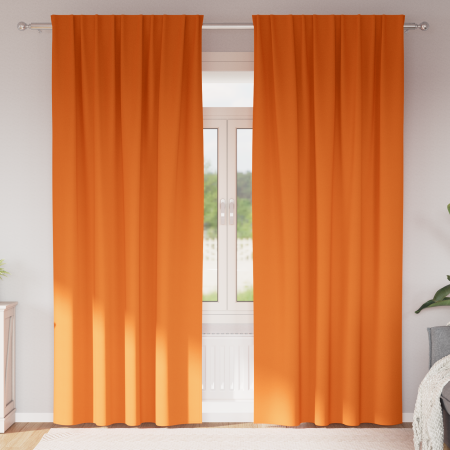 Cortinas 2 pcs Naranja brillante 245 x 140 cm Poliéster