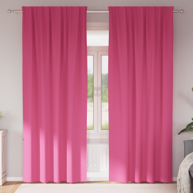 Cortinas 2 pcs Rosa brillante 260 x 140 cm Poliéster