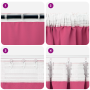 Cortinas 2 pcs Rosa brillante 260 x 140 cm Poliéster