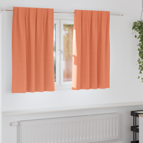 Cortinas con cortinas 2 pcs Terracota 140 x 140 cm Poliéster