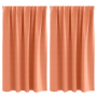 Cortinas con cortinas 2 pcs Terracota 140 x 140 cm Poliéster