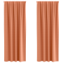 Cortinas con cortinas 2 pcs Terracota 245 x 140 cm Poliéster
