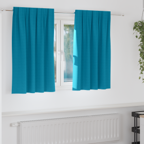 Cortinas con cortinas 2 pcs Tuquesa 140 x 140 cm Poliéster