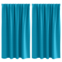 Cortinas con cortinas 2 pcs Tuquesa 140 x 140 cm Poliéster