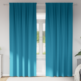 Cortinas con cortinas 2 pcs Tuquesa 245 x 140 cm Poliéster