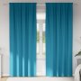 Cortinas con cortinas 2 pcs Tuquesa 245 x 140 cm Poliéster