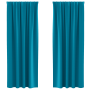 Cortinas con cortinas 2 pcs Tuquesa 245 x 140 cm Poliéster