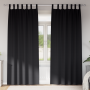 Cortinas con cortinas 2 pcs Negro 245 x 140 cm Poliéster