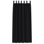 Cortinas con cortinas 2 pcs Negro 245 x 140 cm Poliéster