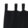 Cortinas con cortinas 2 pcs Negro 245 x 140 cm Poliéster