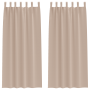 Cortinas con cortinas 2 pcs Taupé 260 x 140 cm Poliéster
