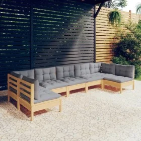 7-piece garden furniture set with solid pine wood cushions by vidaXL, Garden sets - Ref: Foro24-3097162, Price: 544,96 €, Dis...