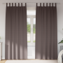 Cortinas 2 pcs Marrón oscuro 245 x 140 cm Poliéster