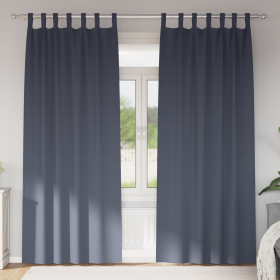 Cortinas con cortinas 2 pcs Antracita 245 x 140 cm Poliéster