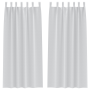 Cortinas con cortinas 2 pcs Gris pálido 245 x 140 cm Poliéster