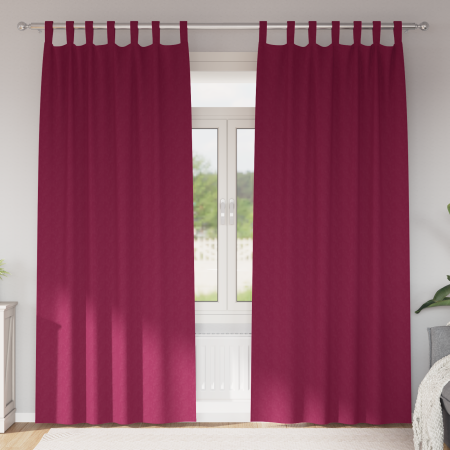 Cortinas con cortinas 2 pcs Rojo vino 245 x 140 cm Poliéster