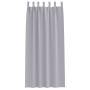 Cortinas 2 pcs Gris metálico 260 x 140 cm Poliéster